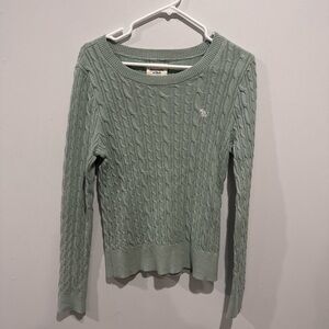 Abercrombie & Fitch Mint Cable Knit Sweater